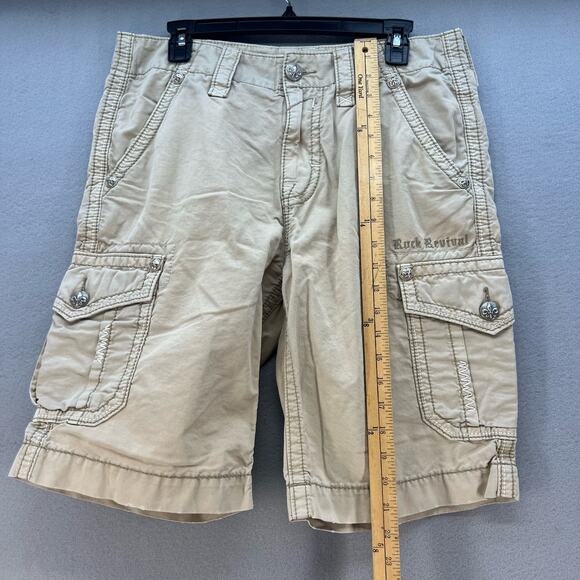 Rock Revival Men's Slim Khaki Shorts Size W32 L23 REC100-1S - Picture 16 of 16